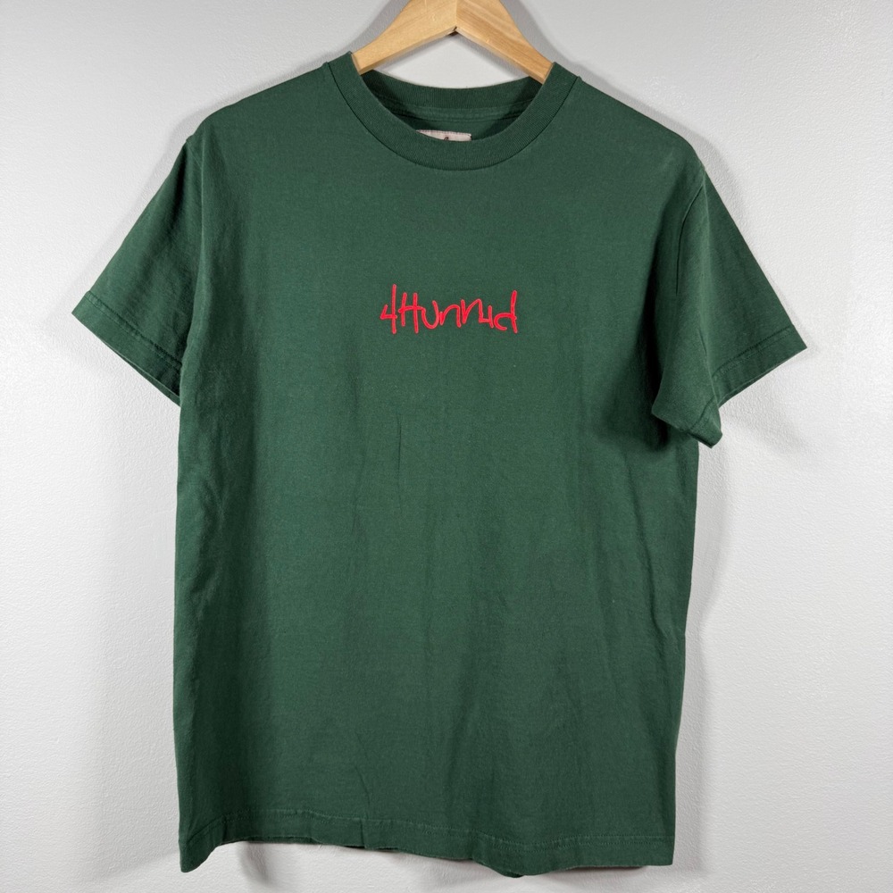 4Hunnid T-Shirt Green Size Medium